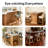 26" Seat Height Swivel Bar Stools Set of 6, Polyester Upholstered Seat on Solid Wood Frame-109712405-109712404-104346150
