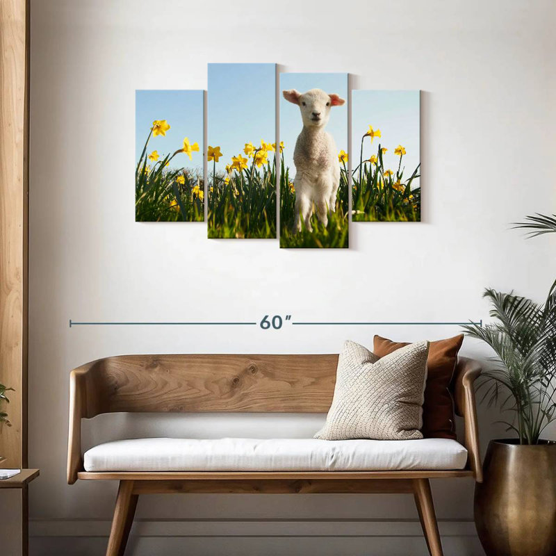 Brampt Springtime Lamb, 27" H x 43" W