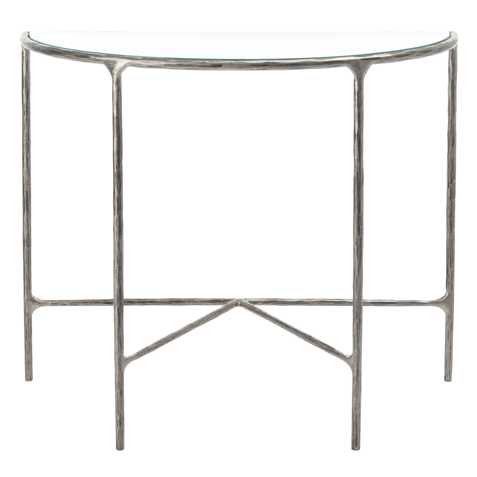 Evelynn 36'' Console Table, Clear, Silver