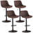 Modern Height Adjustable Swivel Bar Stools Upholstered Leather Barstool Kitchen Island Chairs With Metal Frame-1949709387