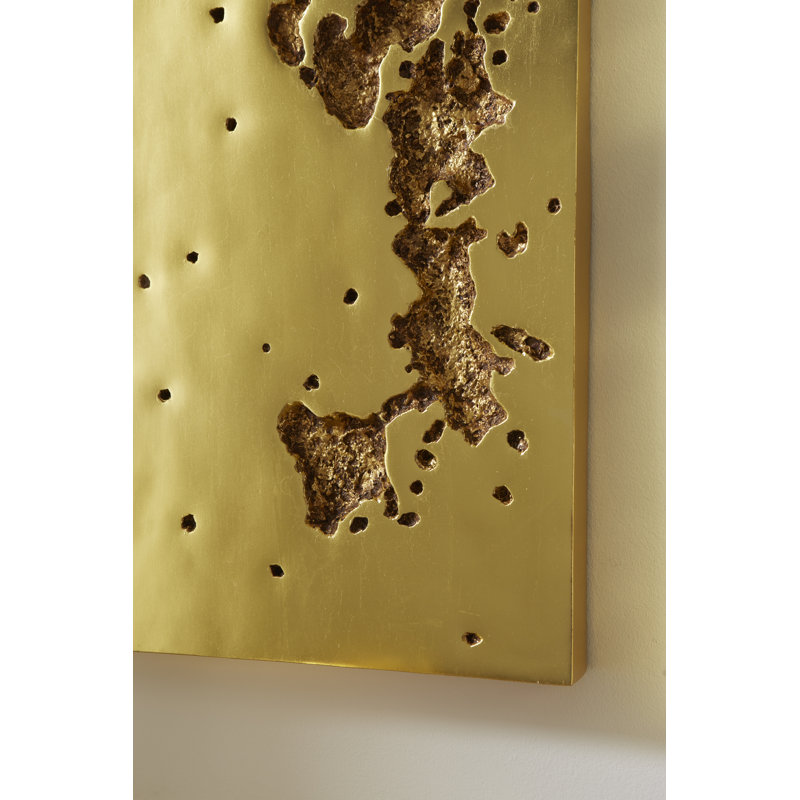 Splotch Wall Art, Rectangle, Gold Leaf