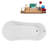59" Streamline Clawfoot Soaking Acrylic Bathtub With Drain, Clawfeet, and Bamboo Tray-90709913-90709903