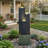 Modern Cascading Freestanding Outdoor Water Fountain With LED Lights For Garden And Patio Decor