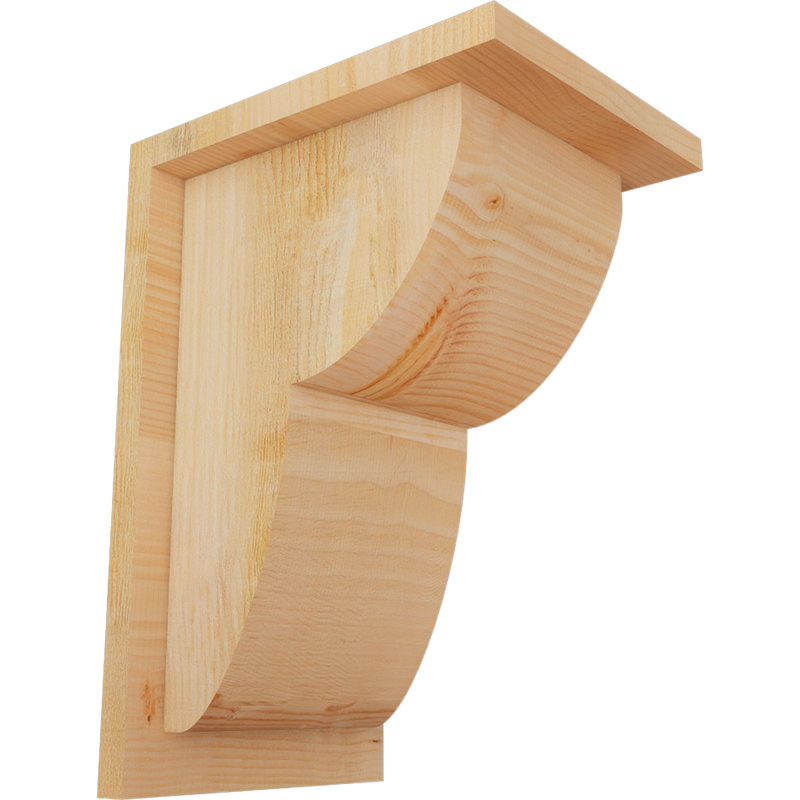 Corbeau Crestline avec contre-plaque, H 14 po x l 8 po x P 10 po, Sapin de Douglas, Sciage brut