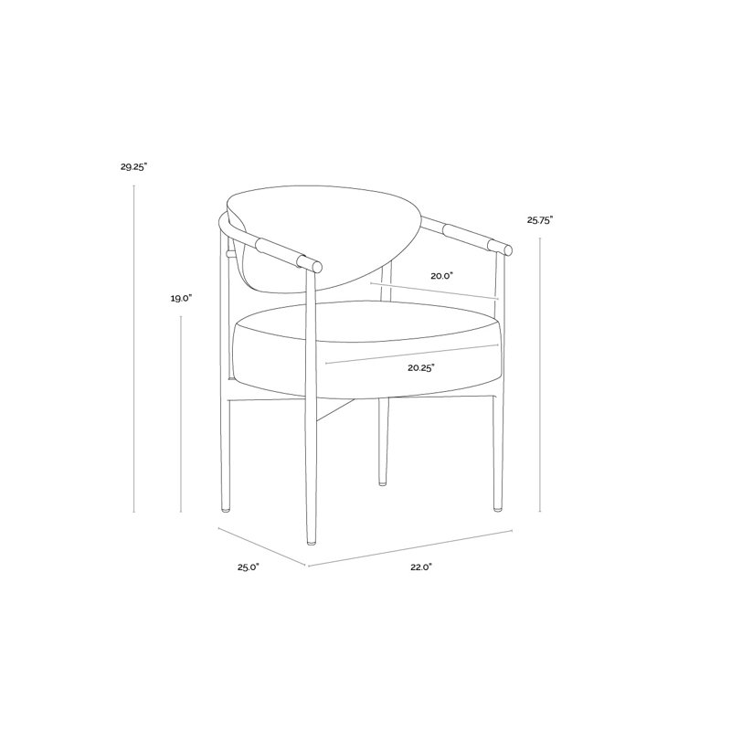 HELOISE Upholstered Arm Chair