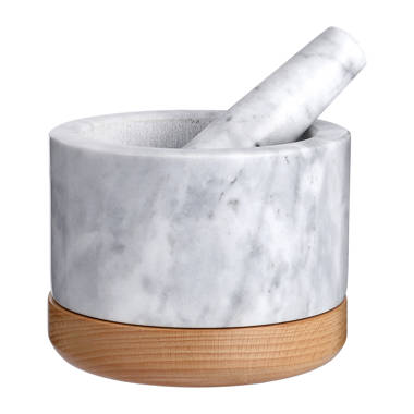 Homiu Pestle and Mortar Premium Natural Marble Spice Herb