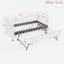 Lit de jour confortable avec couchette, port USB et adorable forme de vague-1805179026