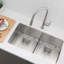33" Double Bowl Undermount Kitchen Sink