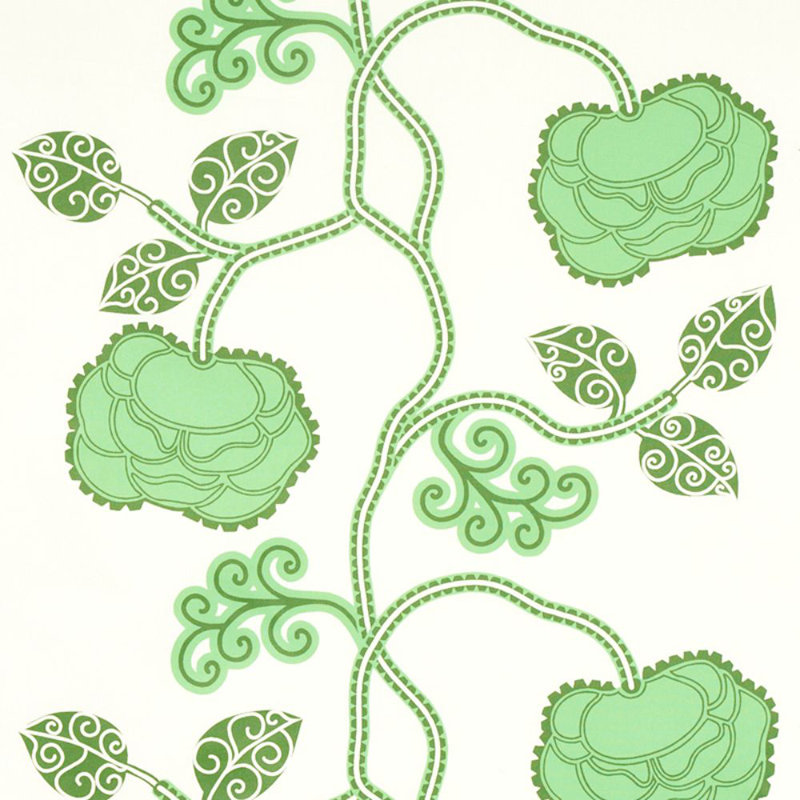 Tissu chintz Schumacher x Neisha Crosland, Jade