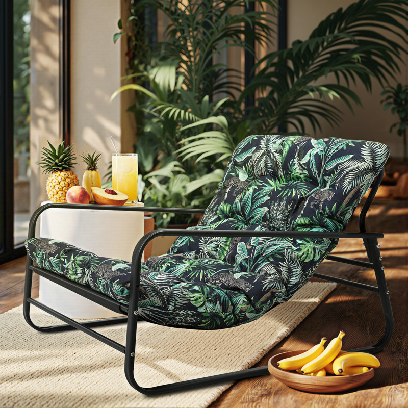 Méridienne d'extérieur Ebern Designs, Guépard de la jungle, Non