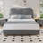 Modern Boucle Upholstered Bed with Adjustable Curved Headboard-372263198-372263194