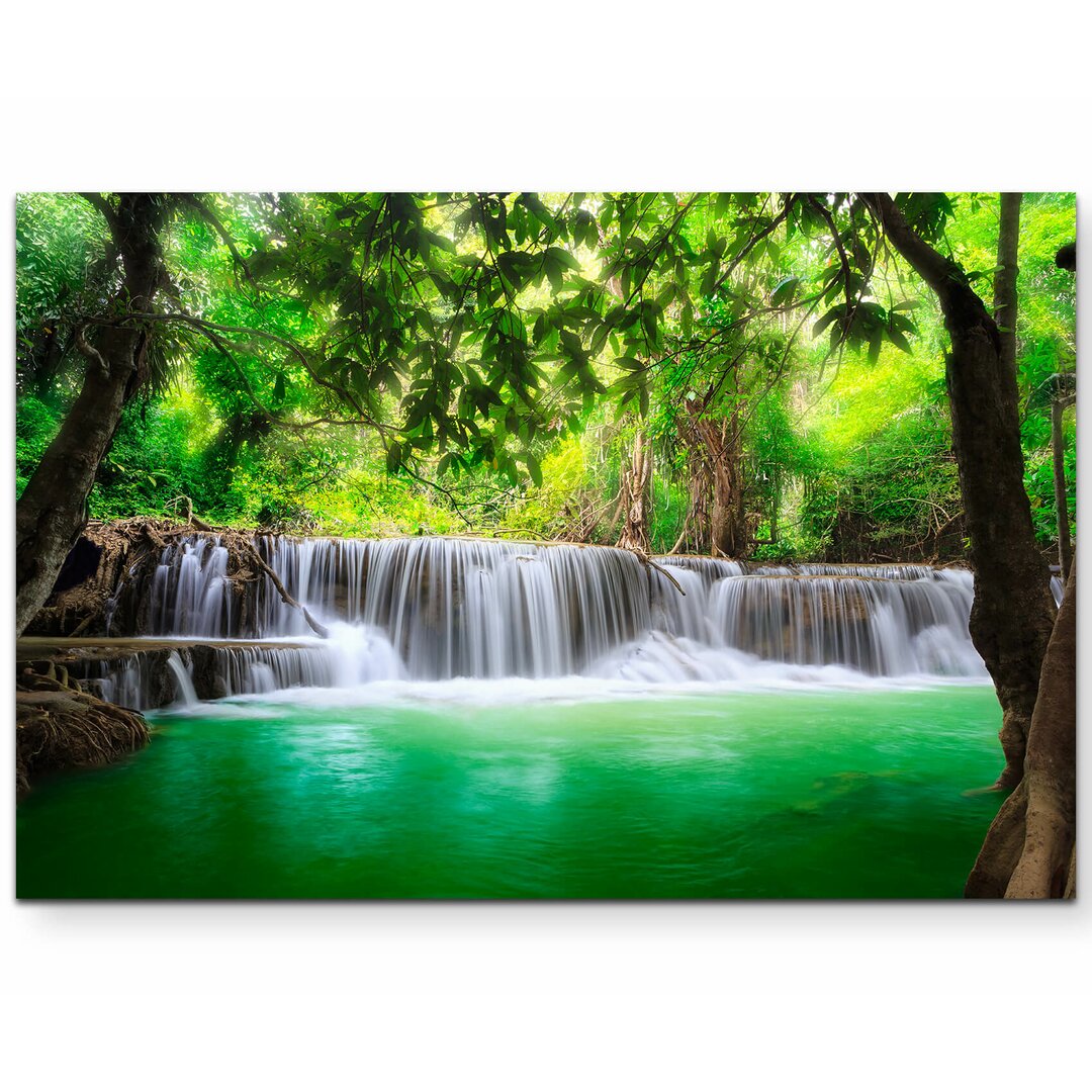 Leinwandbild Wasserfall in Kanjanaburi – Thailand