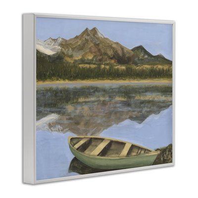 «Alpine Lake Canoe View», estampe numérique réalisée par Michael Willett