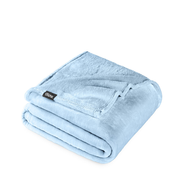 Couverture polaire Bare Home, Bleu clair, Jeté