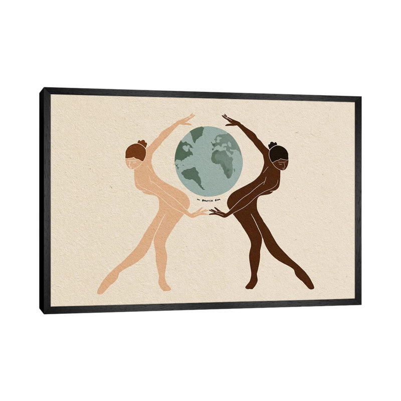 Until We Are All Free by Danica Gim - Print on Canvas, 66.04 cm H x 45.72 cm W, Black Framed