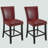LUMERA Collection Modern Black Faux Leather Bar Stool – High Back, Cushioned Seat, Durable Wood Frame, Counter & Bar Height Seating for Kitchen, Island, Home Bar, Pub-885431916-885431917