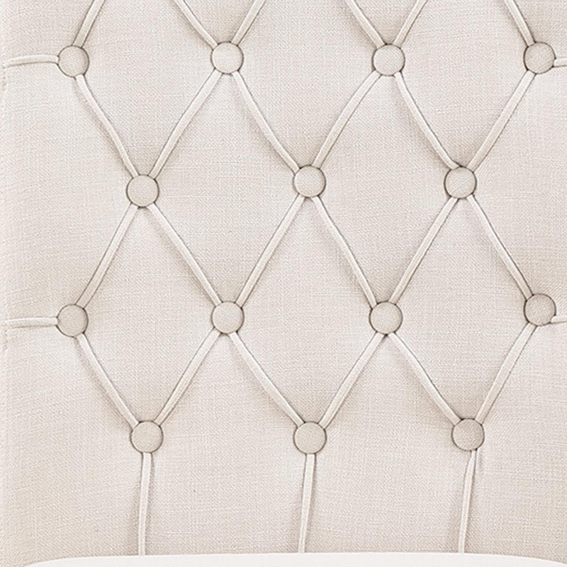 Chaise parsons capitonnée Lorenz, Blanc