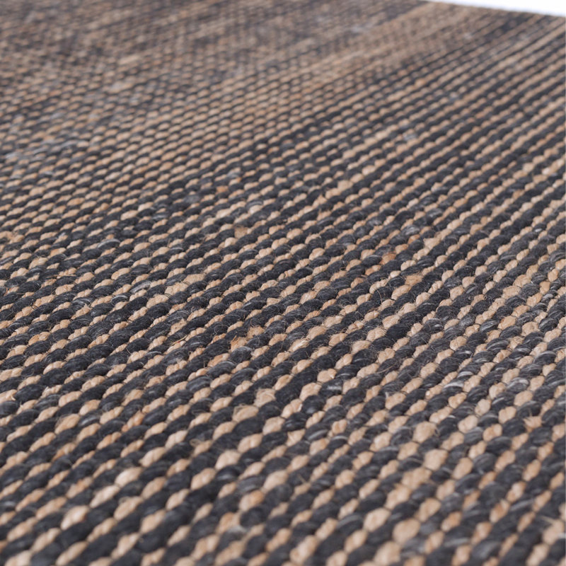 Gemini Geometric Area Rug in Black/Tan, Rectangle 6'7" x 9'8"