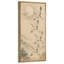 «Modern Botanical Flower Silhouette» sur toile bleue discrète - grande impression encadrée sur toile de la chambre principale-1027056910-1027056913