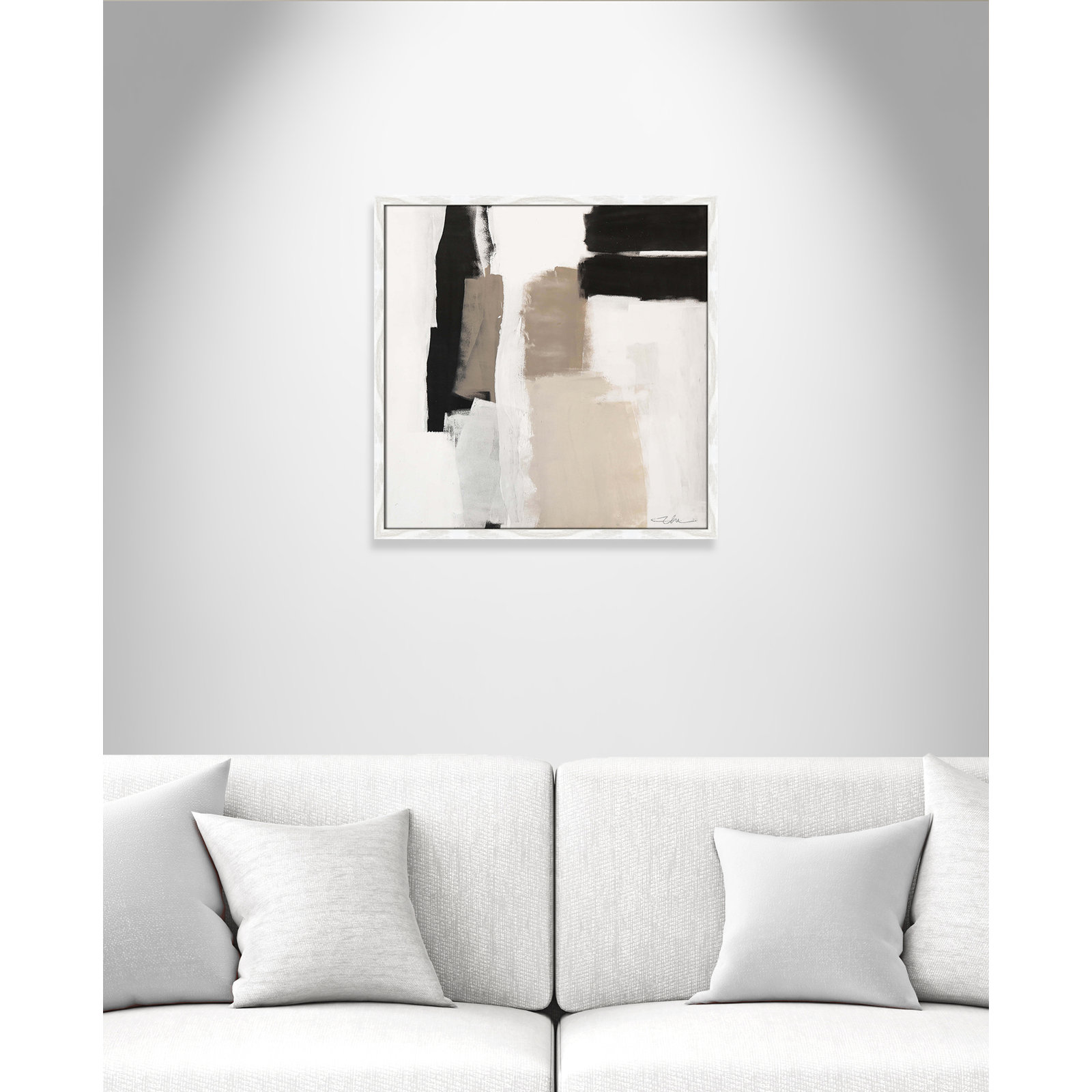 Earth Scapes II-A Print by Casa Fine Arts, 23.5" H x 23.5" W x 0.75" D, White Slim Framed