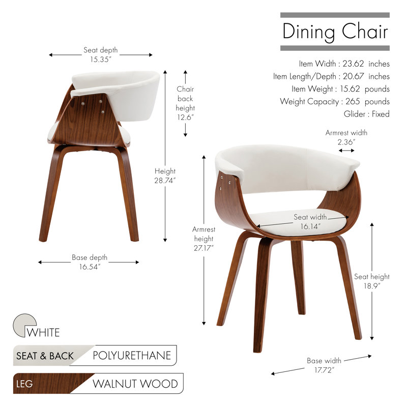 Fauteuil Affleck, Blanc