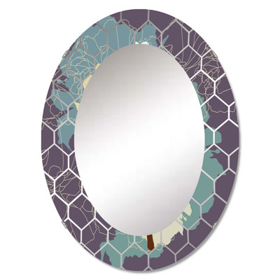 Femme afro-américaine en robe de mariée magnifique - miroir mural moderne