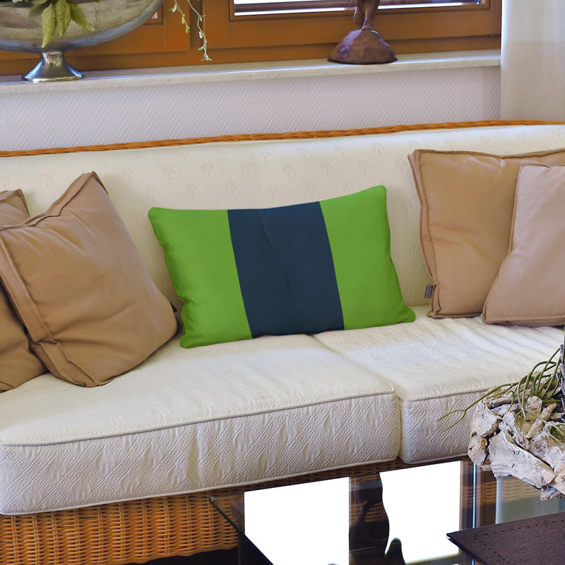 Housse de coussin lombaire Atlanta, Seattle, Bleu et vert