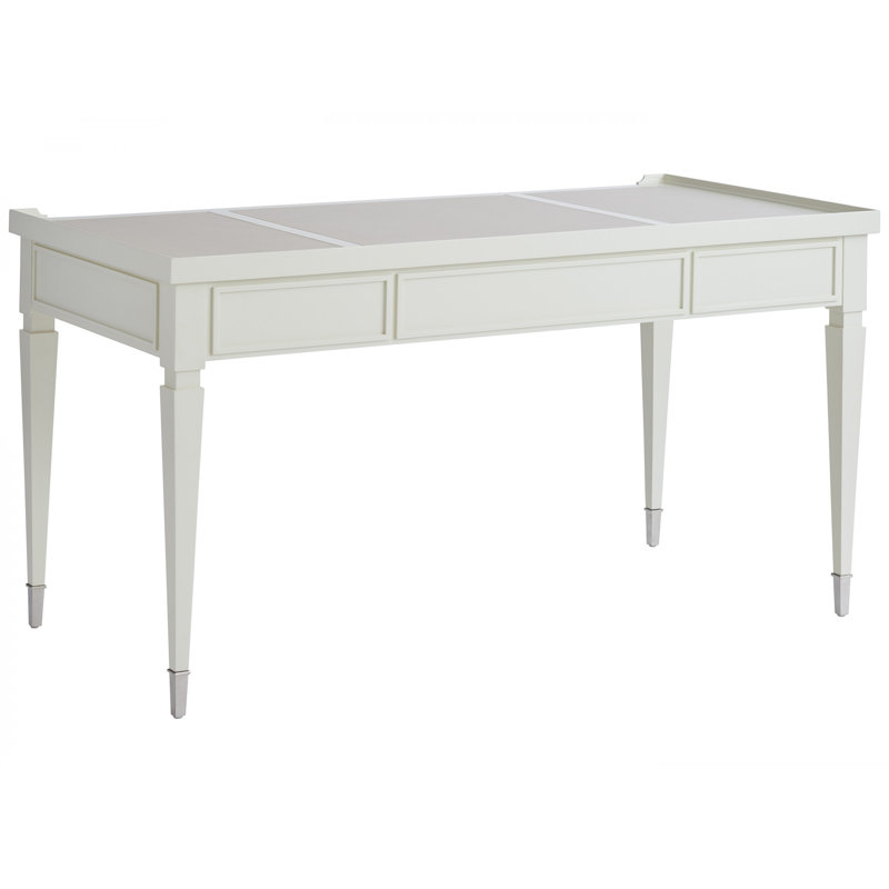 White Maple Contemporary Writing Desk with Drawers