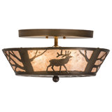Rustic Lodge 2 - Light Semi Flush Mount
