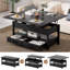Table basse 3-en-1 convertible à plateau relevable avec rangement-973537096