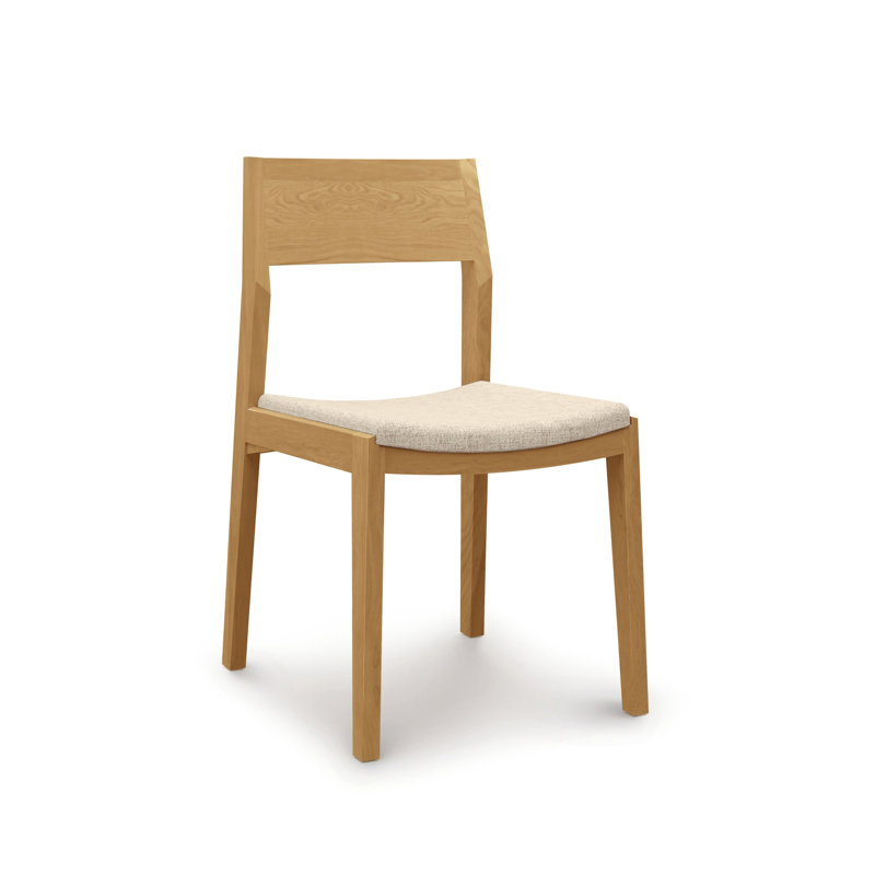 Iso Side Chair, Natural Oak, Canvas Natural Sunbrella Canvas
