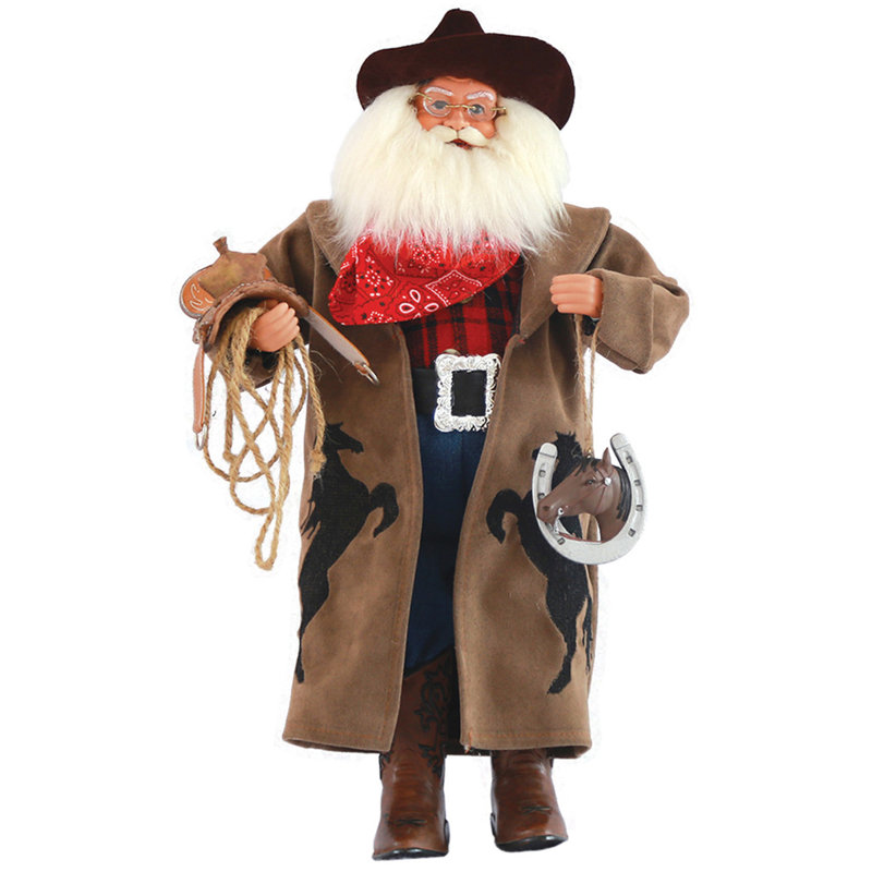 Figurine de cowboy avec fer à cheval