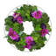 30" Wreath Decorated With Sedum, Mums And Orchids