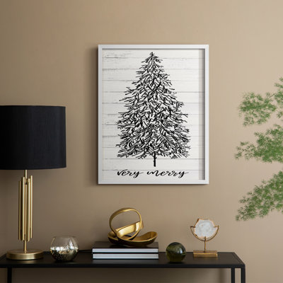 Very Merry Framed Print - Solid Wood