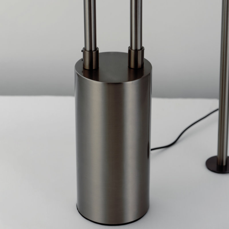 Dreamer LED Floor Lamp, Mirror Smoke, Black Chrome