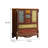 Vintage Solid Wood Hand Painted Accent Cabinet