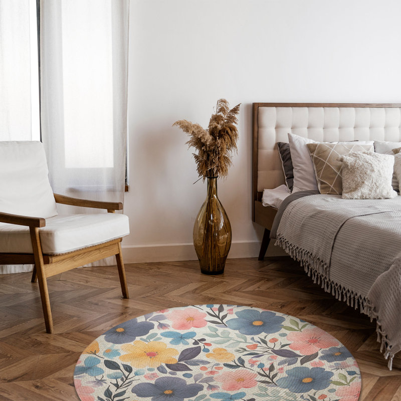 Tapis tressé Blossom Echo, Rond 5 pi
