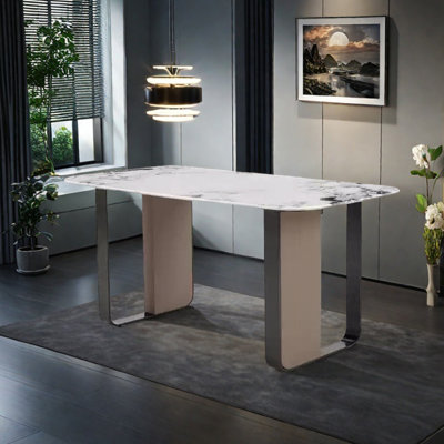 Table de salle à manger haut de gamme légère et luxueuse