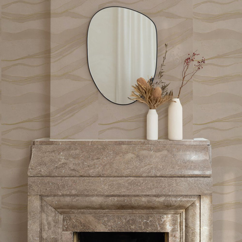 33' L x 20.5" W Peel and Stick Wallpaper Roll, Gray