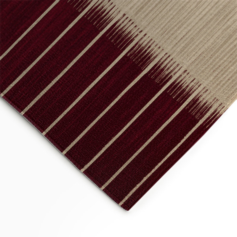 Tapis intérieur / extérieur beige HorizontalStripes, Rectangulaire 3 pi x 5 pi