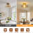 1-Light Glass Semi Flush Mount Ceiling Light