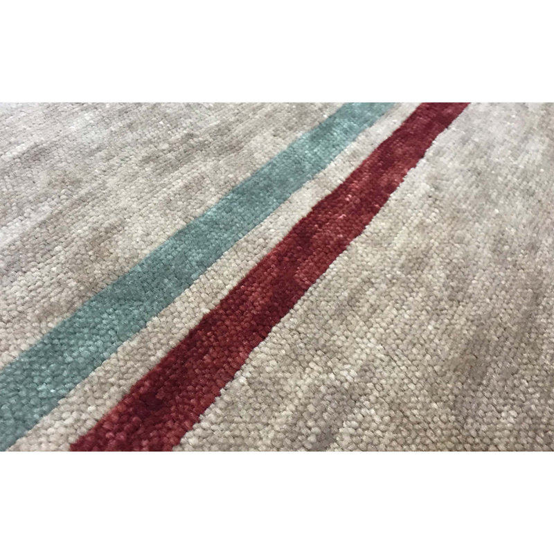 Hand Woven Wool Striped Area Rug
