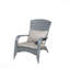 Chaise de patio avec coussins, coussin gris