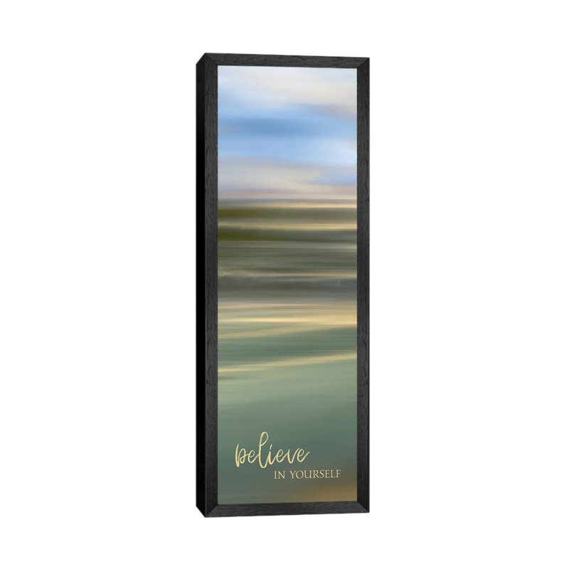Believe In Yourself by Mike Calascibetta - Panoramic Print on Canvas, 121.92cm H x 40.64cm W x 3.81cm D, Black Framed