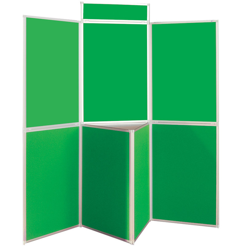 Free-Standing Bulletin Board, 200 cm H x 210 cm W, Emerald Green