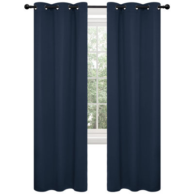 Thermal Insulated Room Darkening Grommet Curtain Panels (Set of 4)