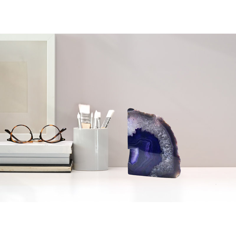 Serre-livres simples Eternity Agate |  Mauve, H 7,5 po x l 5 po x P 4,5 po