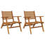 Chaise de patio avec coussin Jacia Acacia