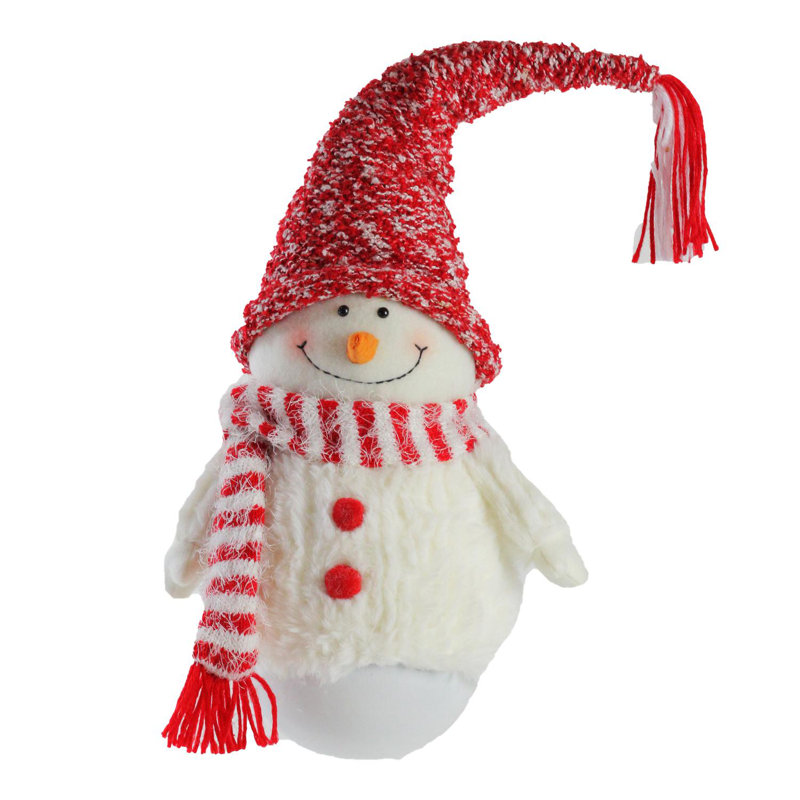 Figurine de table 18 po rouge et blanc culbutant «Sam the Snowman»