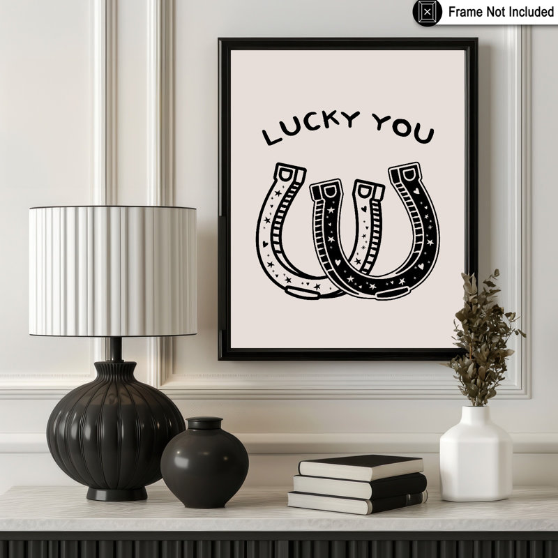 Beige Lucky You, Unframed, Poster, 11"H x 14"W